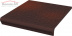Клинкерная плитка Ceramika Paradyz Cloud Brown  ступень с капиносом простая (33x33)